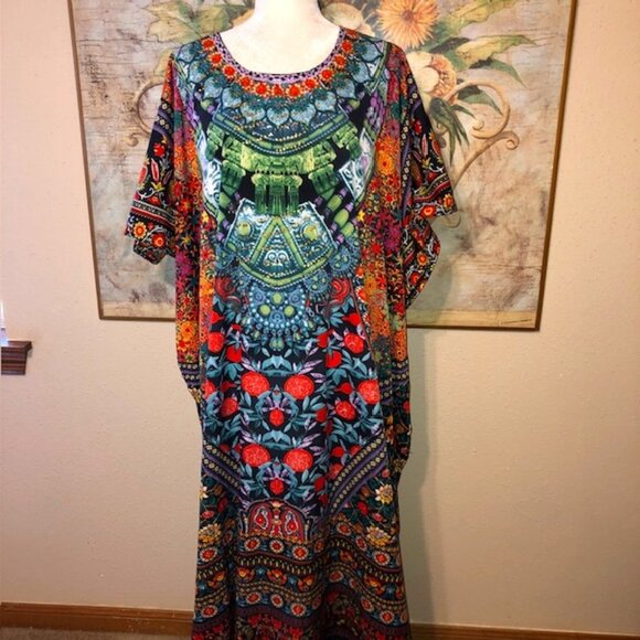 OS Shore Drive Colorful Boho Kaftan - Picture 1 of 17